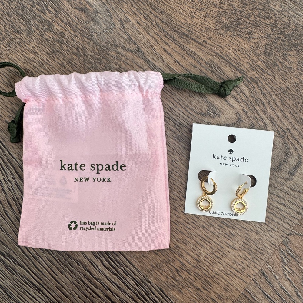 Kate Spade Gold Earrings Hoop Drop